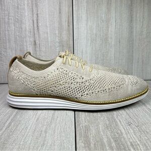 Cole Haan Original Grand OS Stitch Lite Cream Knit Oxford Shoe Mens Size 10